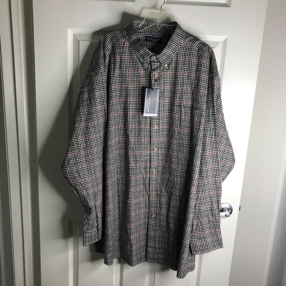 Roundtree & Yorke Men's Portuguese Flannel Button Down Shirt NEW ~ Size 3XT